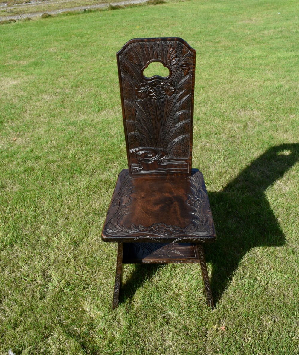 Early 20th Century Far Eastern Carved Chair View XI