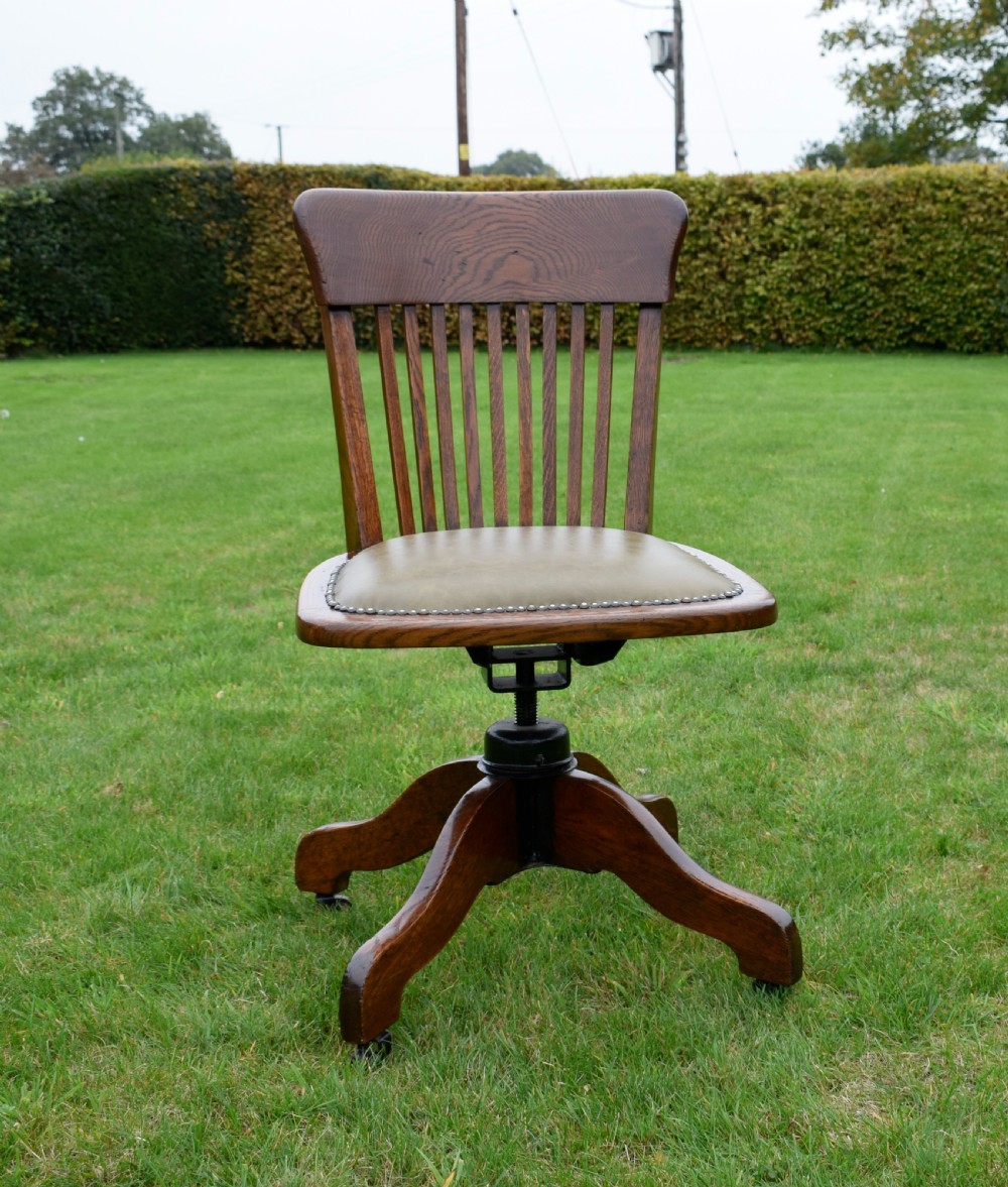 Oak Swivel Office Chair  View II