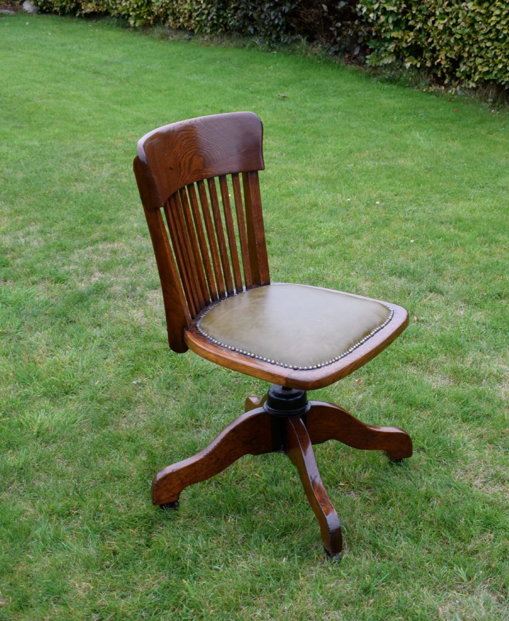 Oak Swivel Office Chair  View III