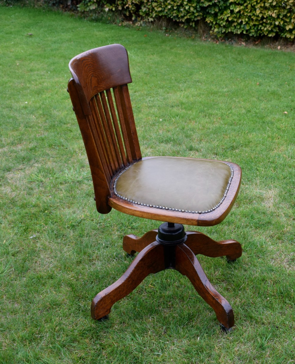 Oak Swivel Office Chair  View IV