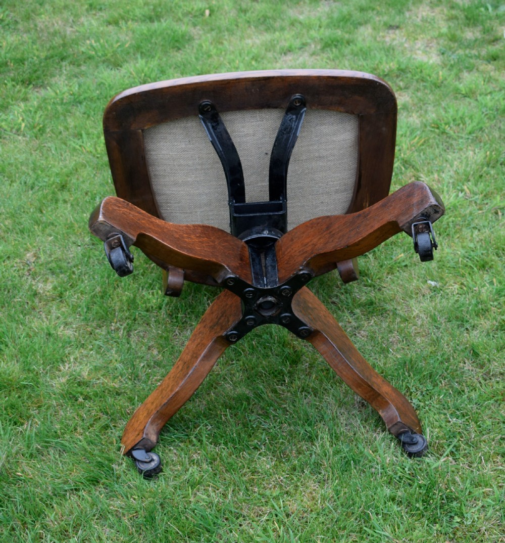 Oak Swivel Office Chair  View XII