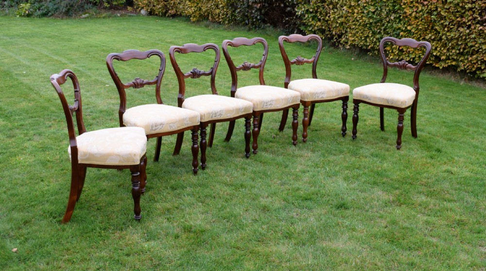 Set of 6 Victorian Rosewood Dining Chairs View II