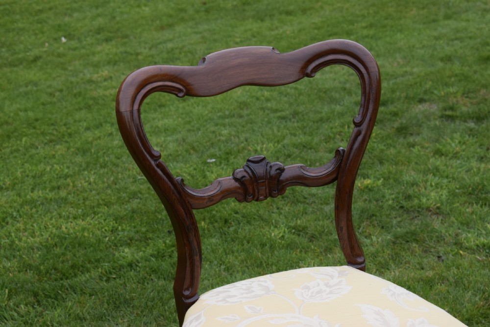 Set of 6 Victorian Rosewood Dining Chairs View VII