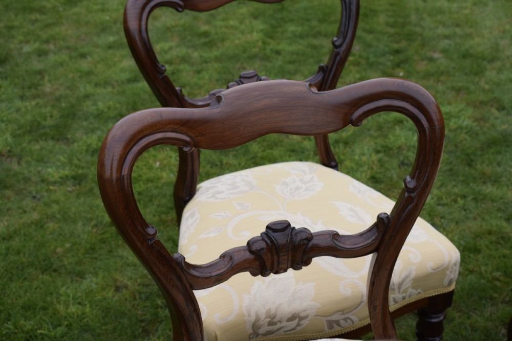 Set of 6 Victorian Rosewood Dining Chairs View IX