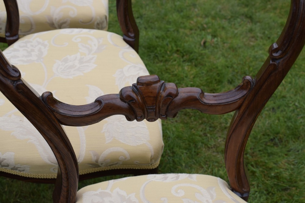 Set of 6 Victorian Rosewood Dining Chairs View XIII