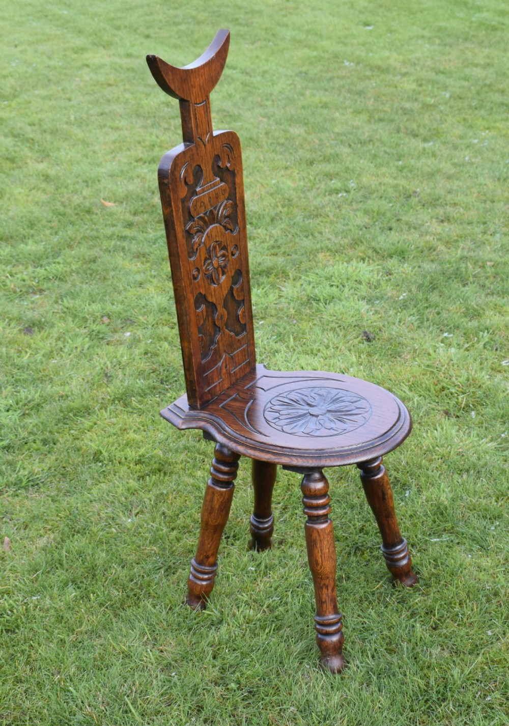 Carved Oak Spinners Chair View II