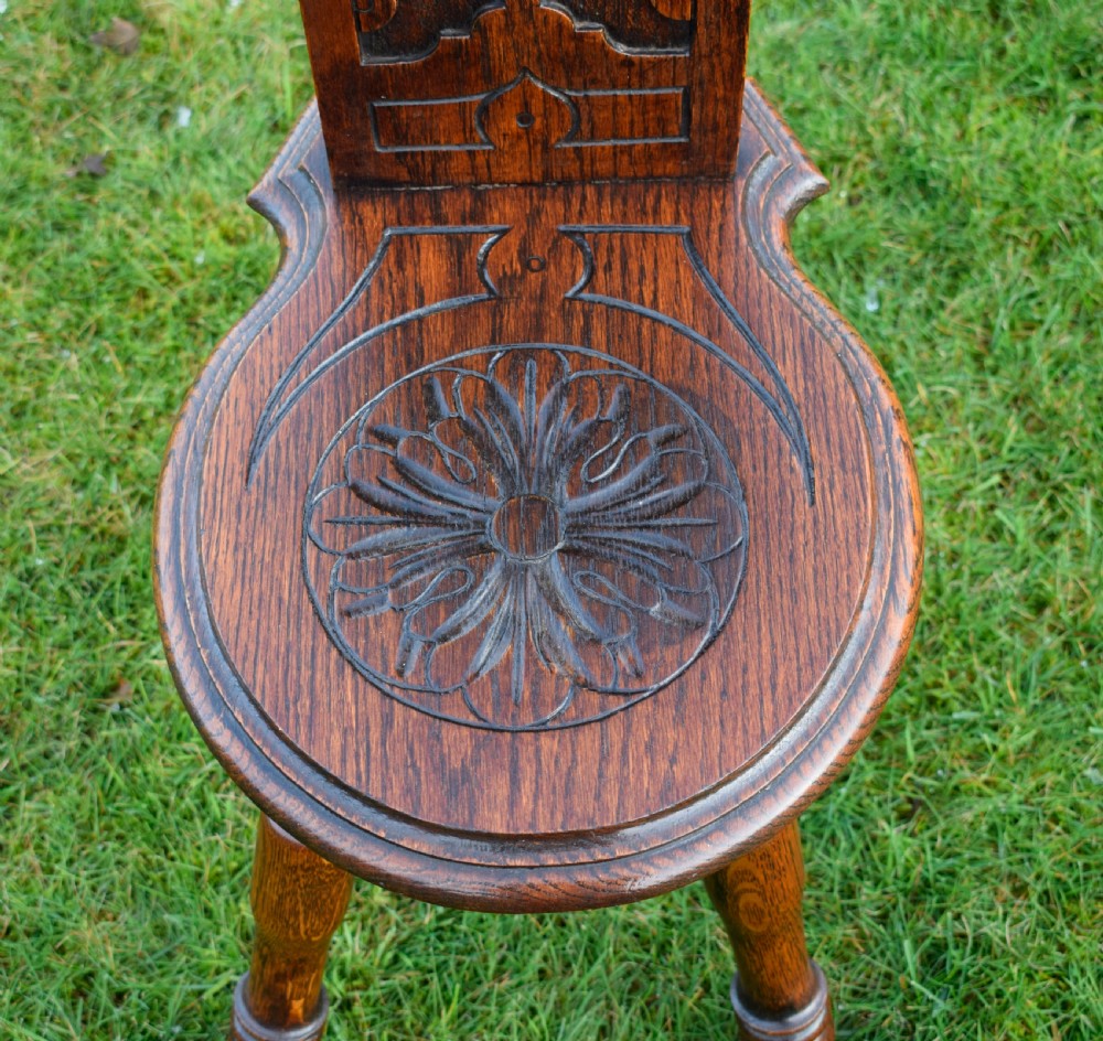 Carved Oak Spinners Chair View VI