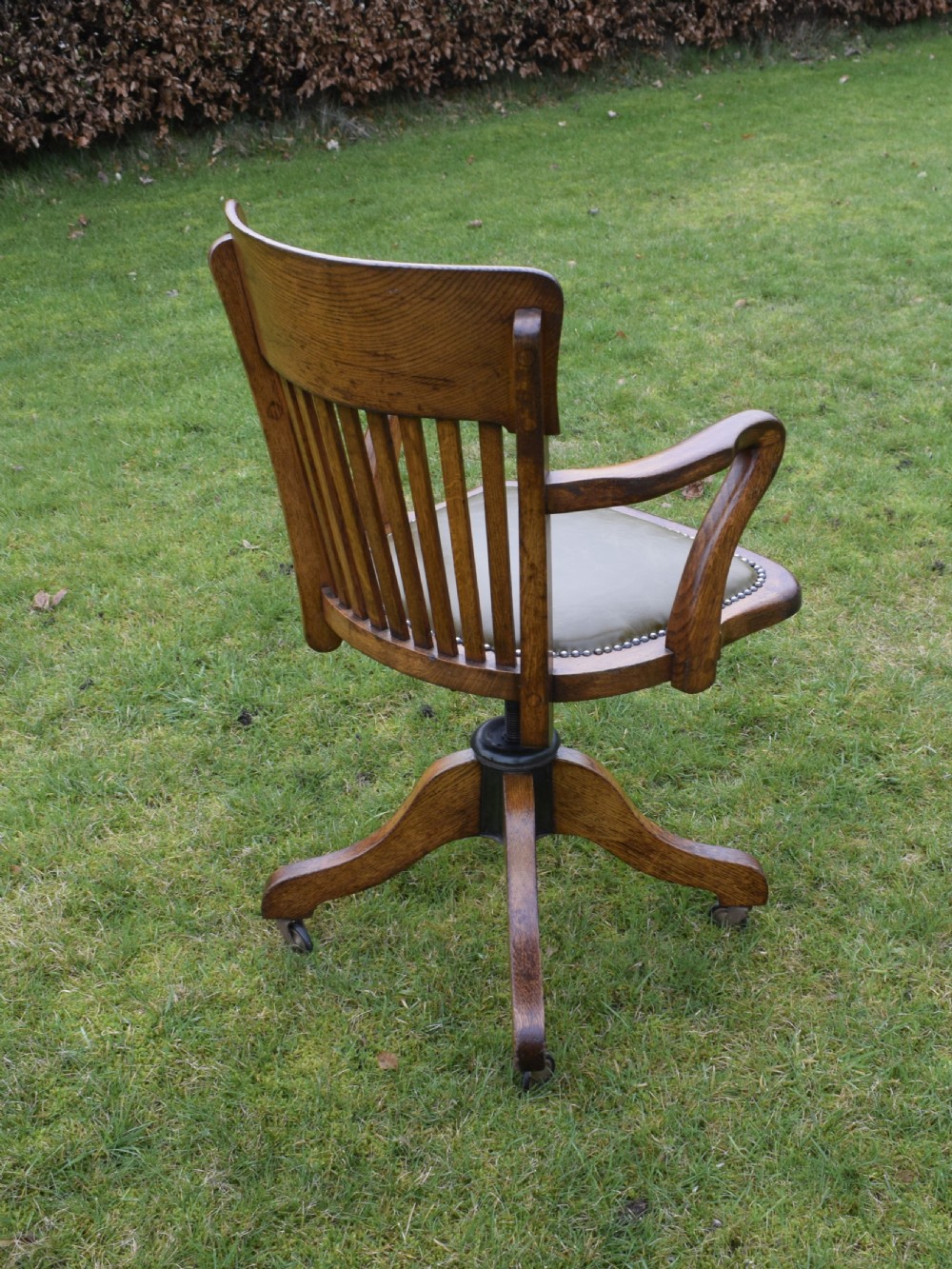 Early 20th Century Oak Swivel Desk Chair View VII