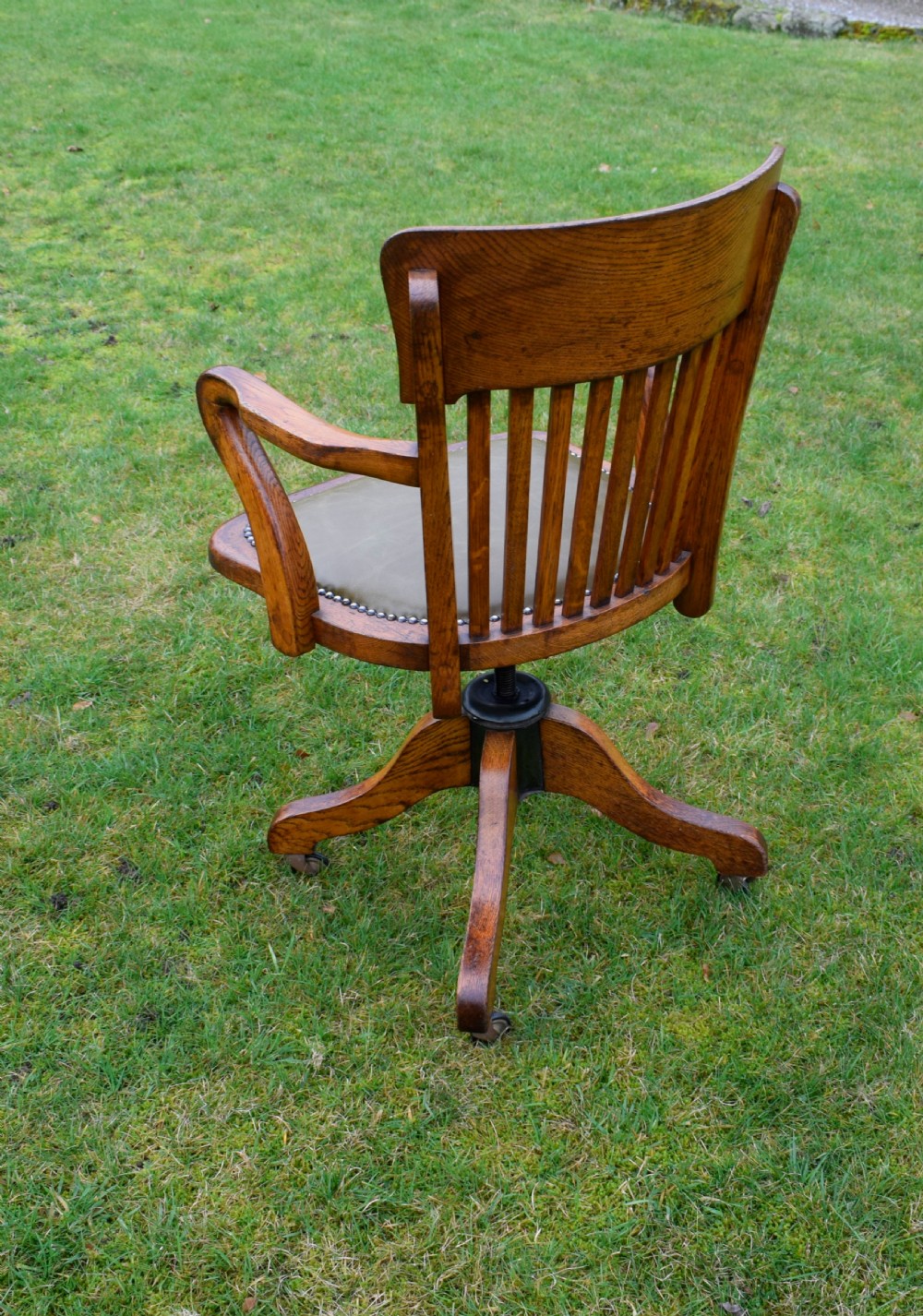 Early 20th Century Oak Swivel Desk Chair View VIII