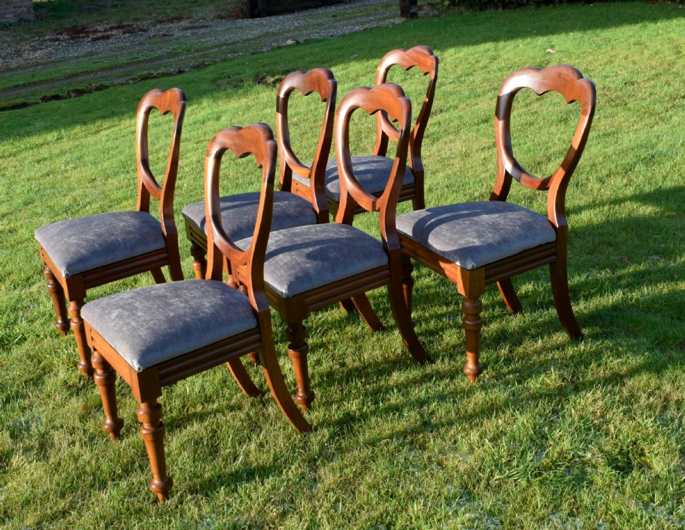 Set of 6 Victorian Crown Back Dining Chairs View III