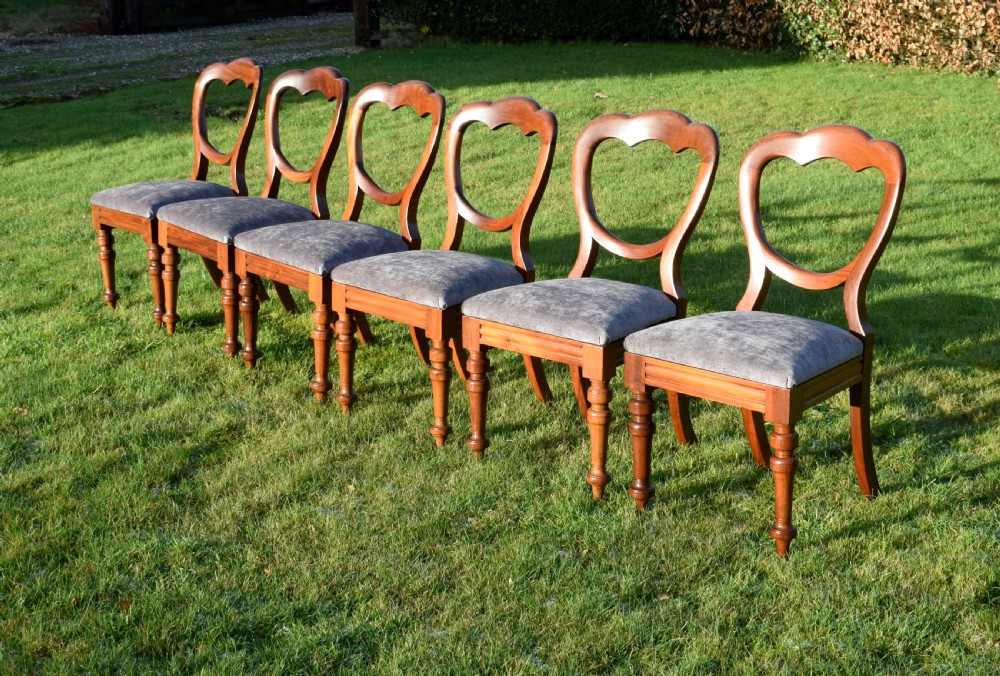 Set of 6 Victorian Crown Back Dining Chairs View VIII