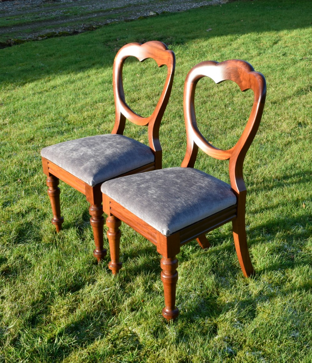 Set of 6 Victorian Crown Back Dining Chairs View XIII