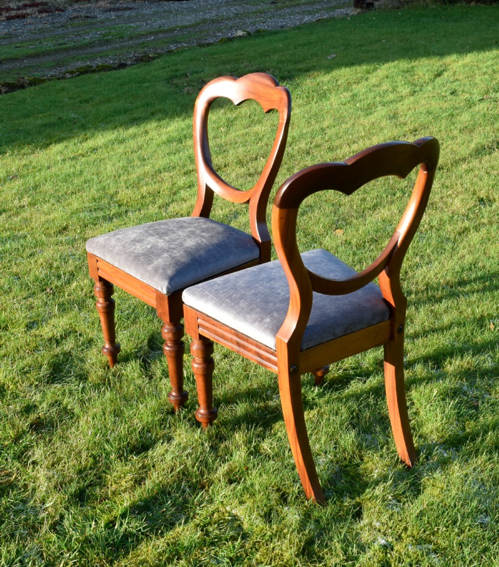 Set of 6 Victorian Crown Back Dining Chairs View XIV