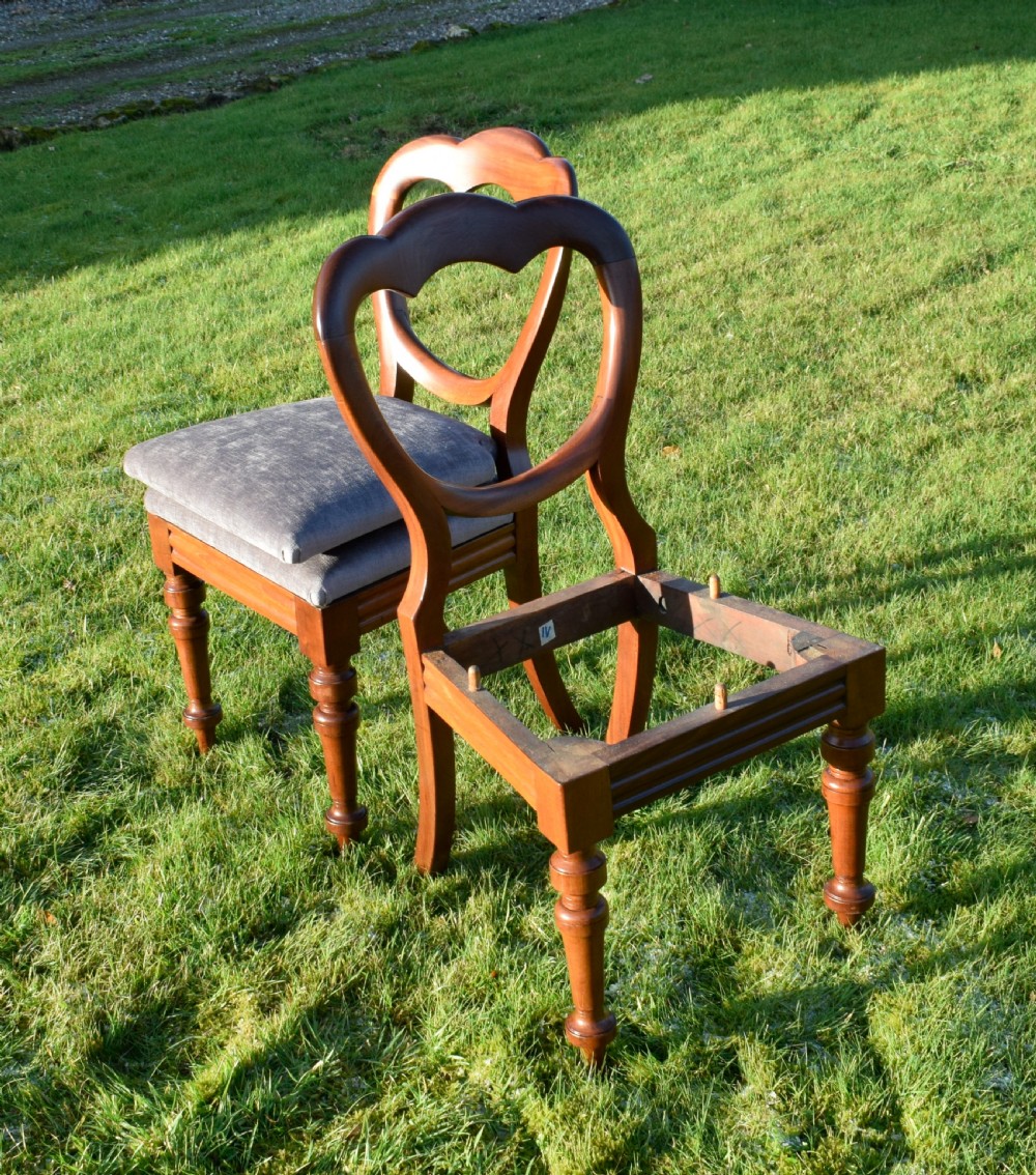 Set of 6 Victorian Crown Back Dining Chairs View XVII
