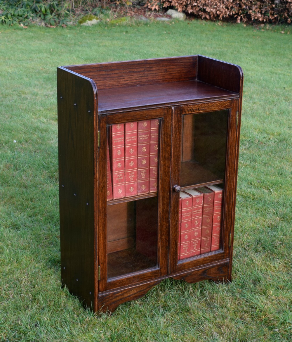 Early 20th Century Oak Glazed Bookcase View VI