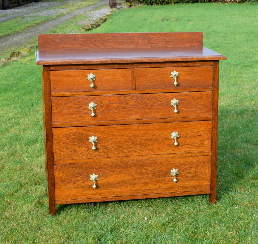 Arts & Crafts Oak Chest of Drawers View II