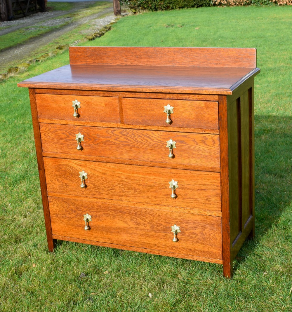 Arts & Crafts Oak Chest of Drawers View VII