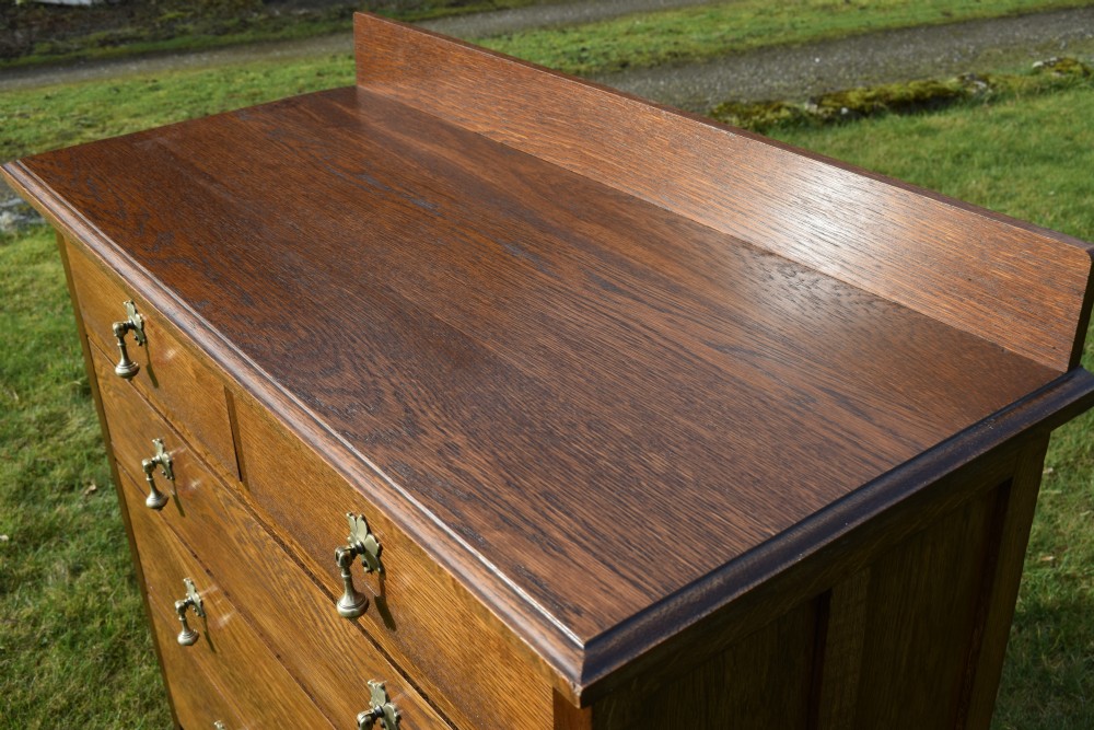 Arts & Crafts Oak Chest of Drawers View IX