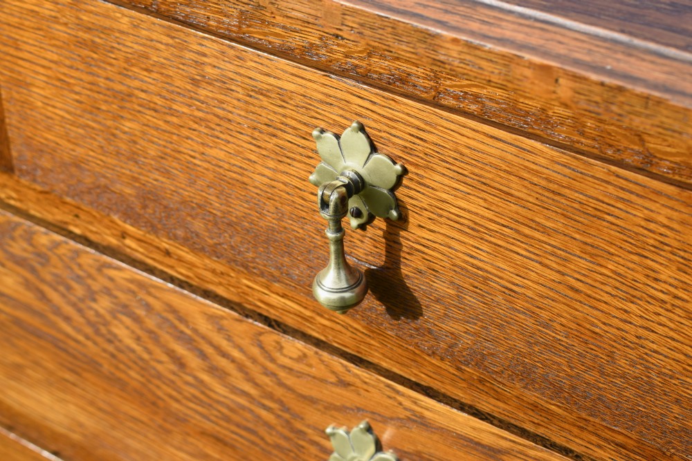 Arts & Crafts Oak Chest of Drawers View X