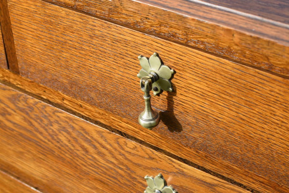 Arts & Crafts Oak Chest of Drawers View XI