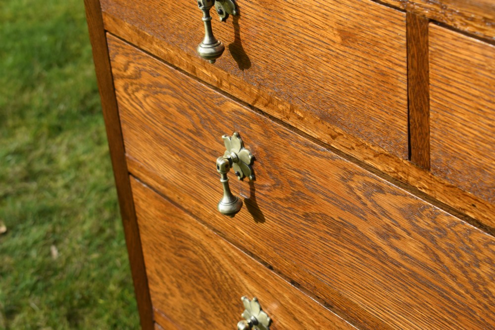 Arts & Crafts Oak Chest of Drawers View XII
