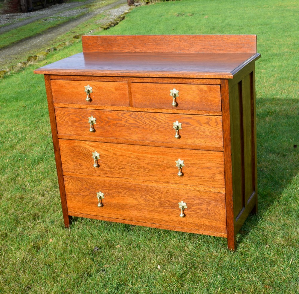 Arts & Crafts Oak Chest of Drawers View XVI