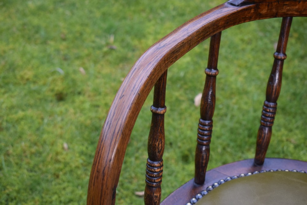 Early 20th Century Oak Desk Chair View XIV