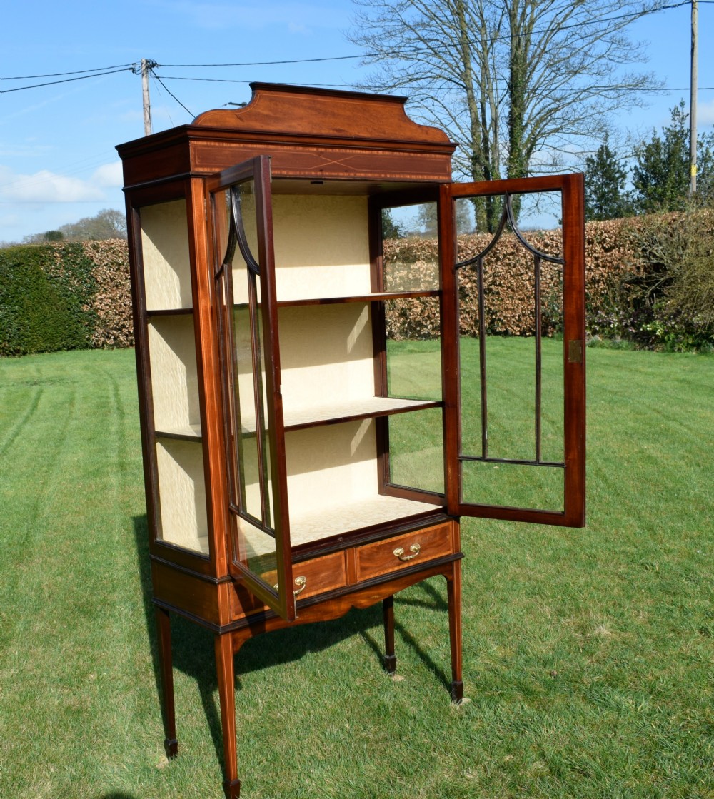 Edwardian Inlaid Display Cabinet View XV