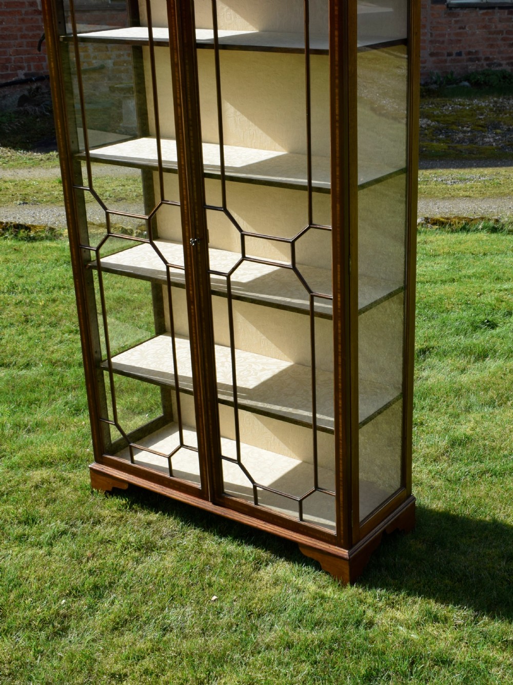 20th Century Mahogany & Inlaid Display Cabinet View IV