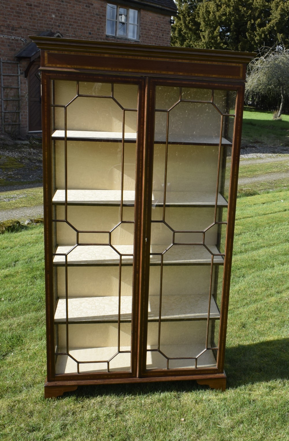 20th Century Mahogany & Inlaid Display Cabinet View VI