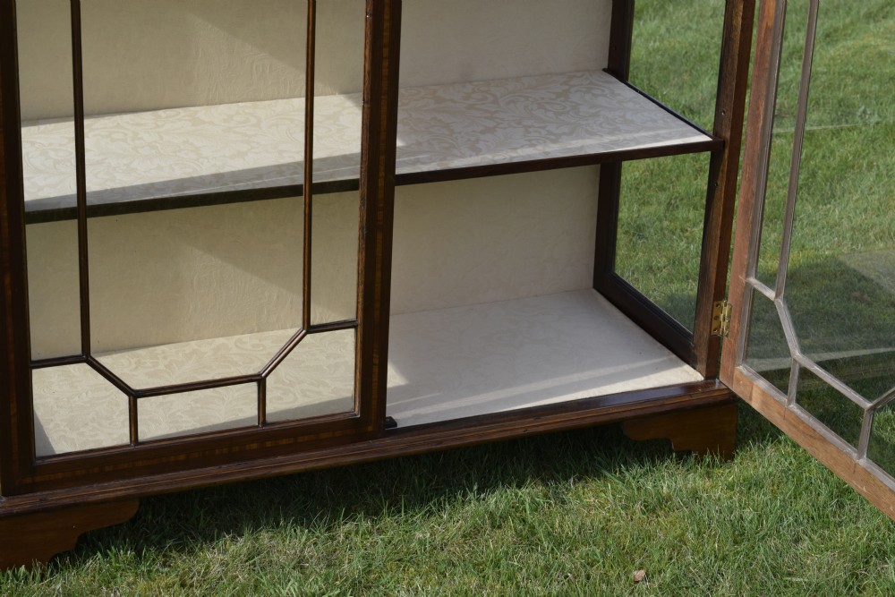 20th Century Mahogany & Inlaid Display Cabinet View VIII