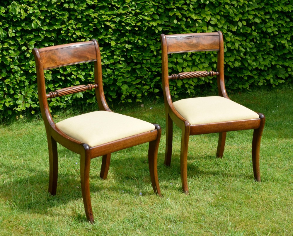 Pair of Regency Mahogany Side Chairs