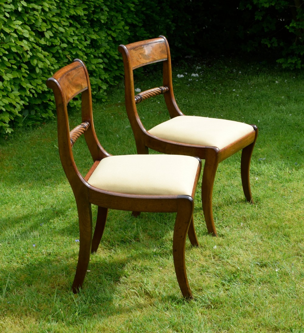 Pair of Regency Mahogany Side Chairs View III