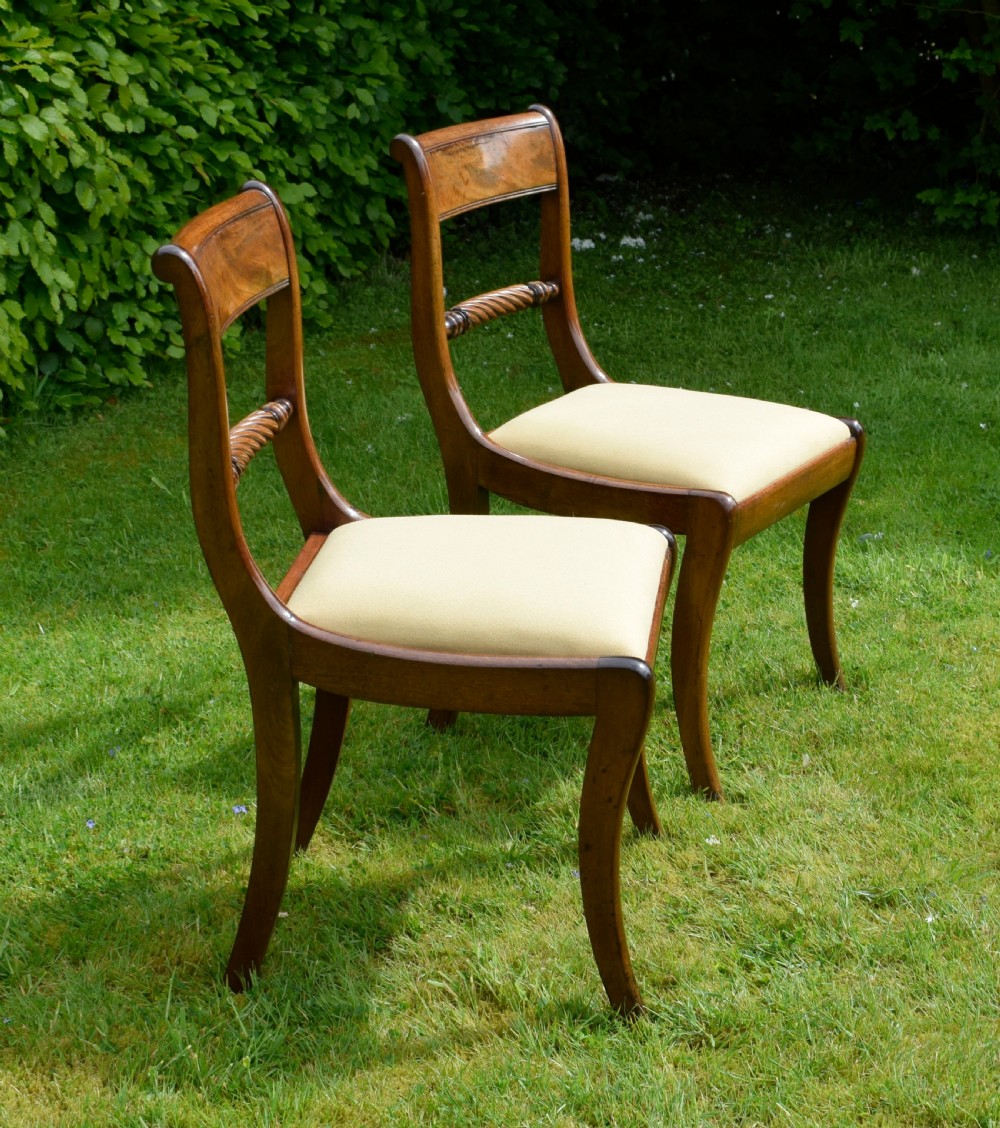 Pair of Regency Mahogany Side Chairs View IV
