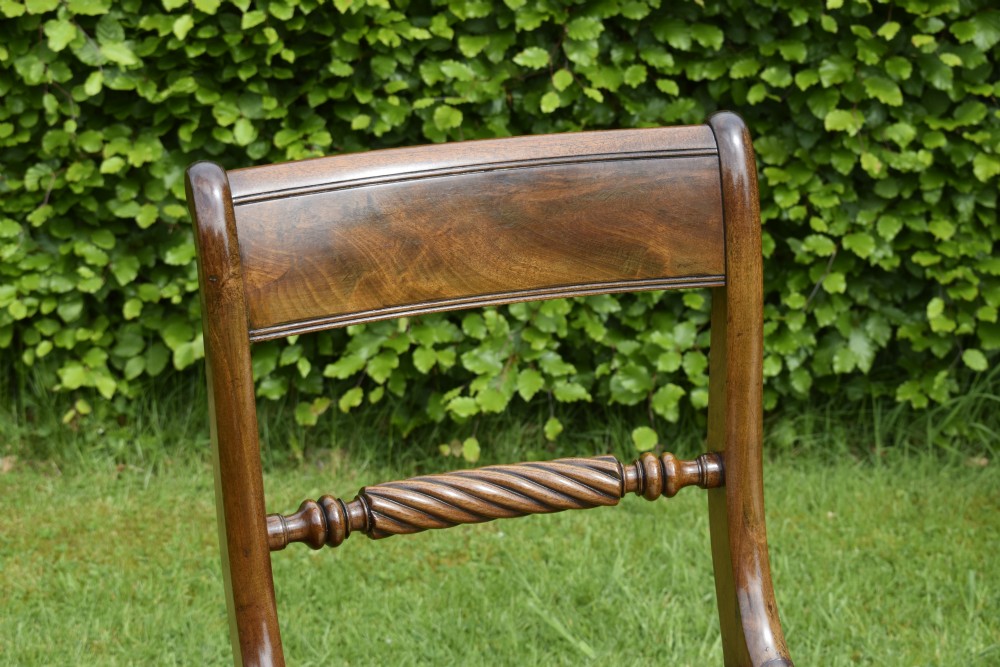 Pair of Regency Mahogany Side Chairs View V
