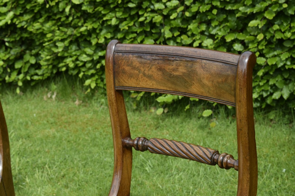 Pair of Regency Mahogany Side Chairs View VII
