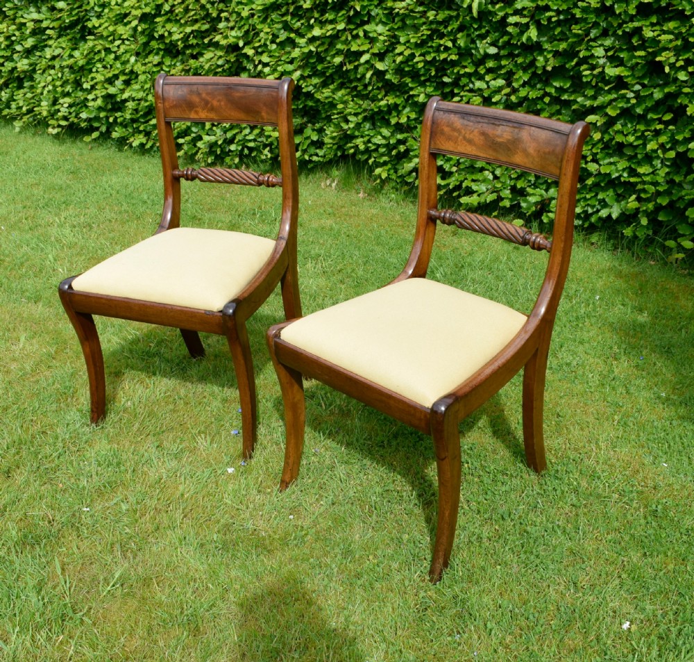 Pair of Regency Mahogany Side Chairs View VIII