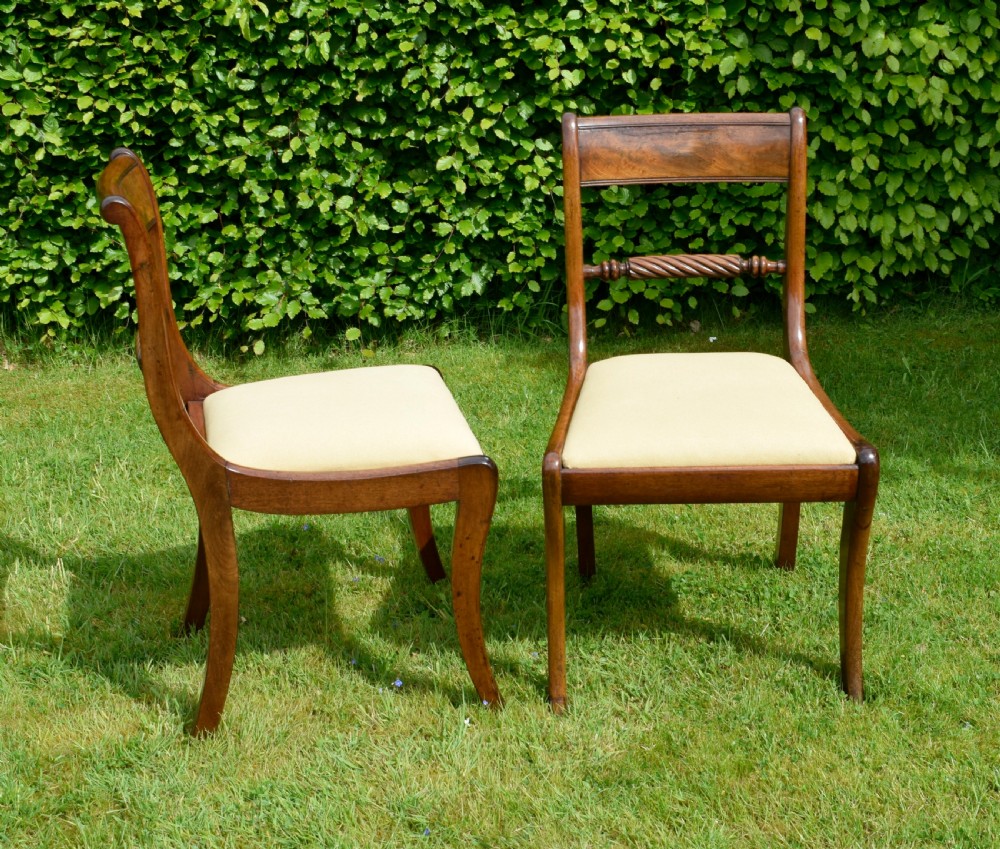 Pair of Regency Mahogany Side Chairs View IX