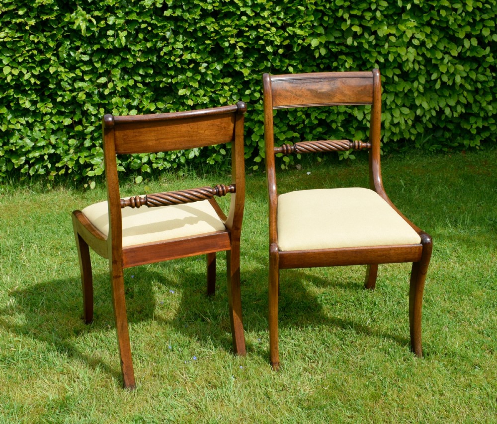 Pair of Regency Mahogany Side Chairs View X