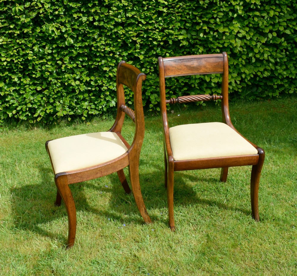 Pair of Regency Mahogany Side Chairs View XI