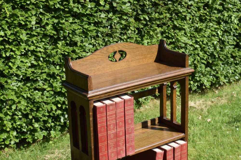 Arts & Crafts Oak Bookcase View IX