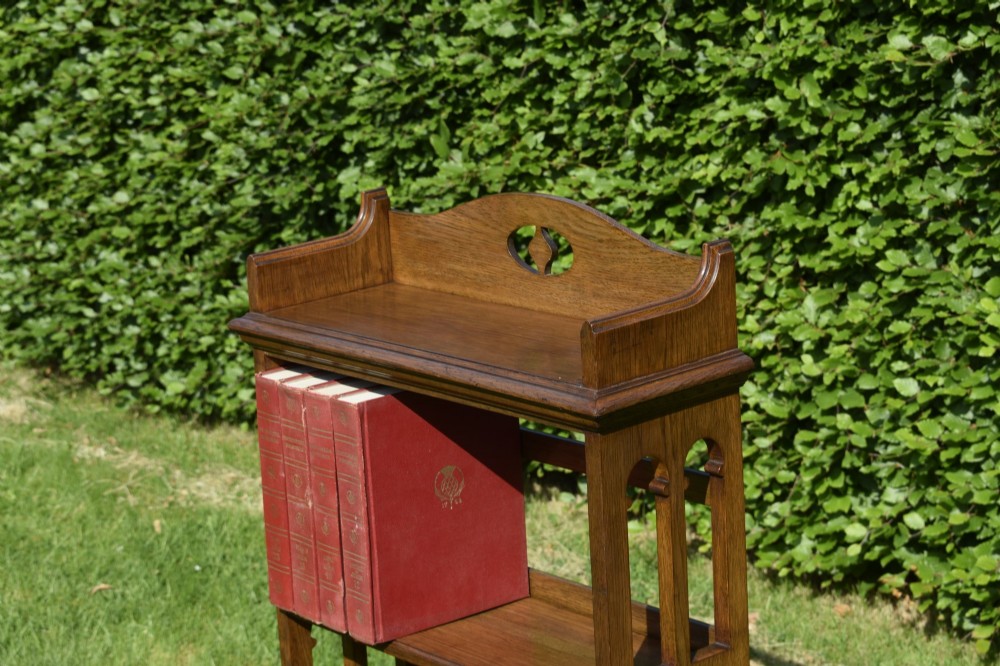 Arts & Crafts Oak Bookcase View XI