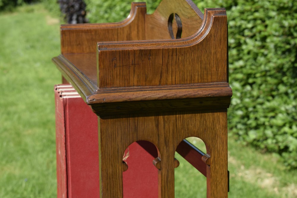 Arts & Crafts Oak Bookcase View XIV