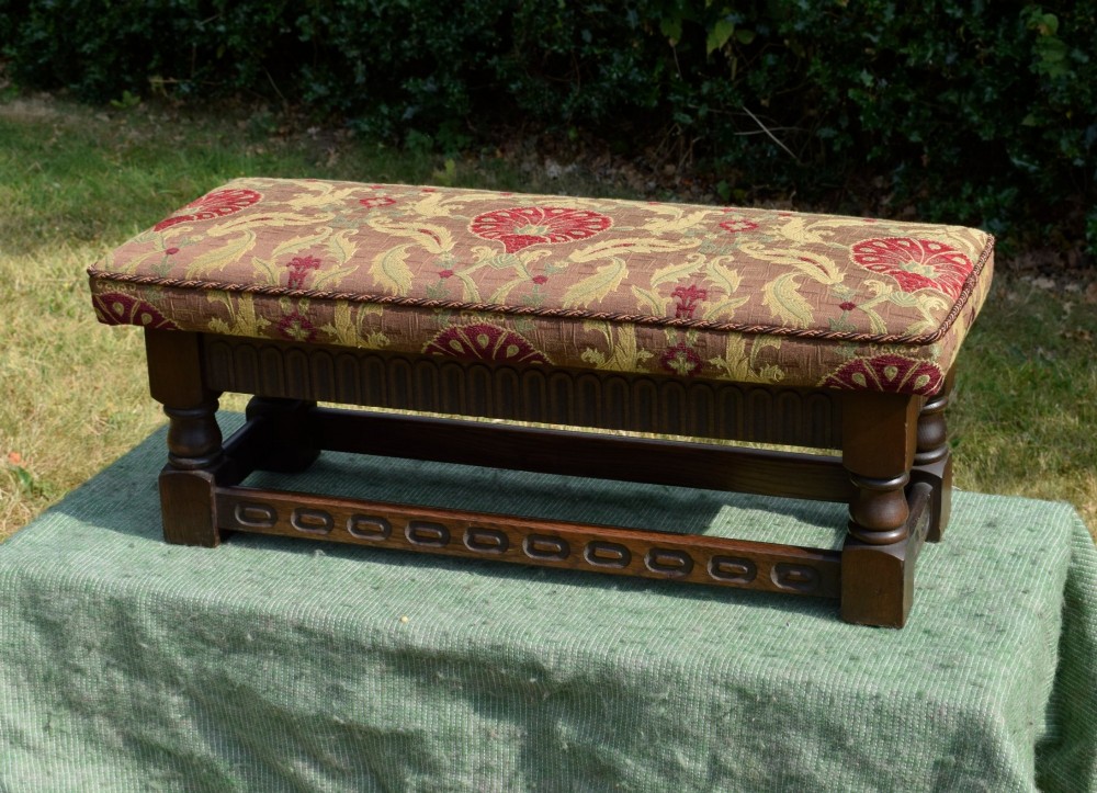 Early 20th Century Oak Jacobine Stool View V