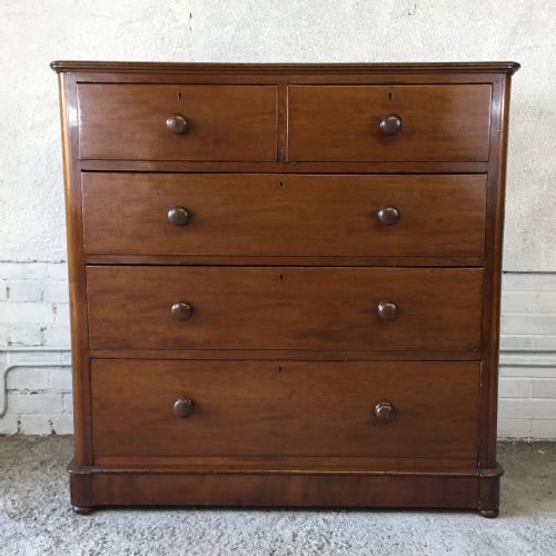 victorian mahogany chest of drawers - CATEGORY: ANTIQUE CHEST OF DRAWERS - DATED VICTORIAN