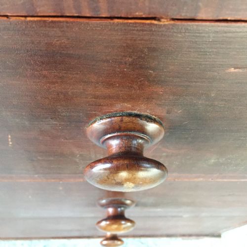 ORIGINAL PAINTED GEORGIAN PINE CHEST OF DRAWERS - ADDITIONAL PHOTO 4