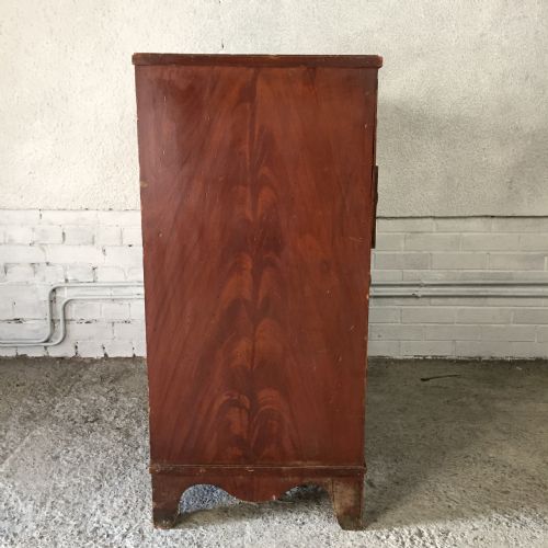 ORIGINAL PAINTED GEORGIAN PINE CHEST OF DRAWERS - ADDITIONAL PHOTO 8
