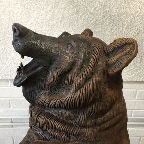 CIRCA 1900 TERRACOTTA BEAR STICK STAND - ADDITIONAL PHOTO 2