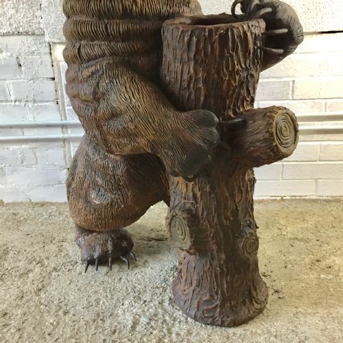 CIRCA 1900 TERRACOTTA BEAR STICK STAND - ADDITIONAL PHOTO 5