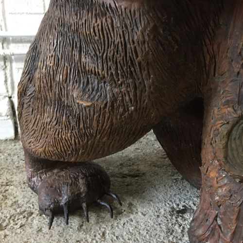 CIRCA 1900 TERRACOTTA BEAR STICK STAND - ADDITIONAL PHOTO 7
